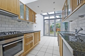 tiled kitchen