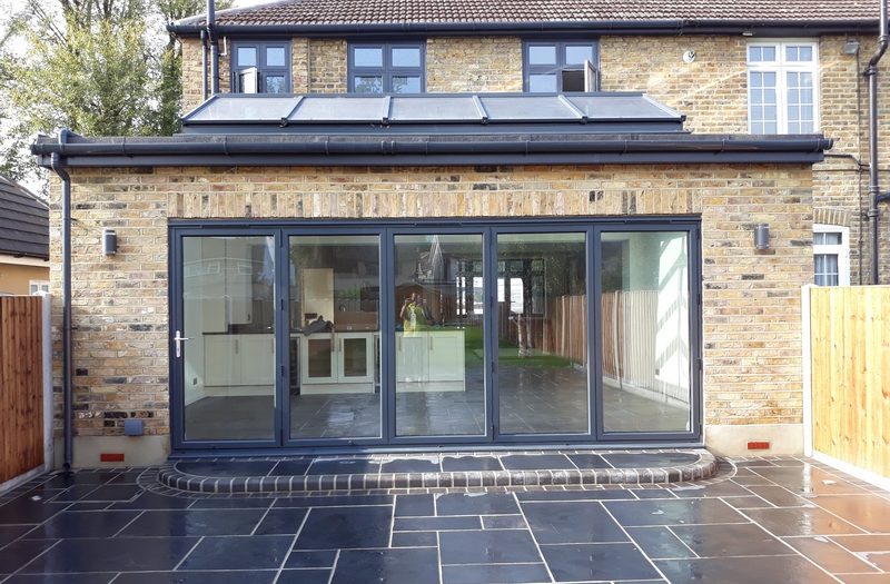 rear extension with byfolding doors